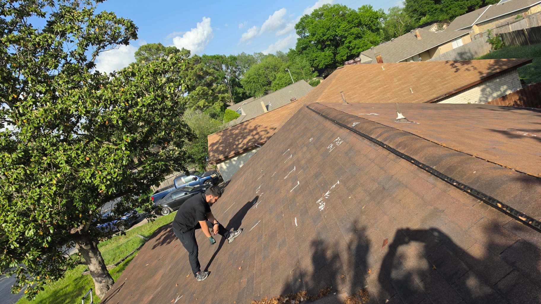 Roof condition detail documented during inspection