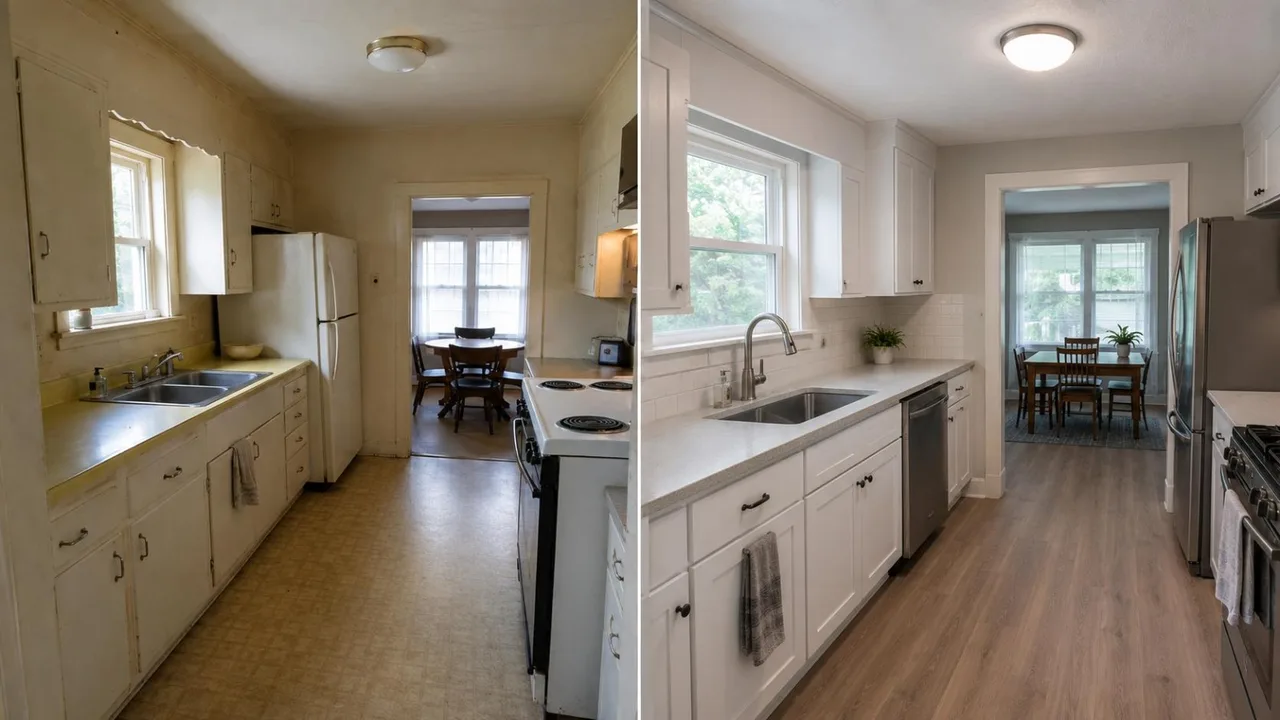 Example of updated cabinetry and workspace