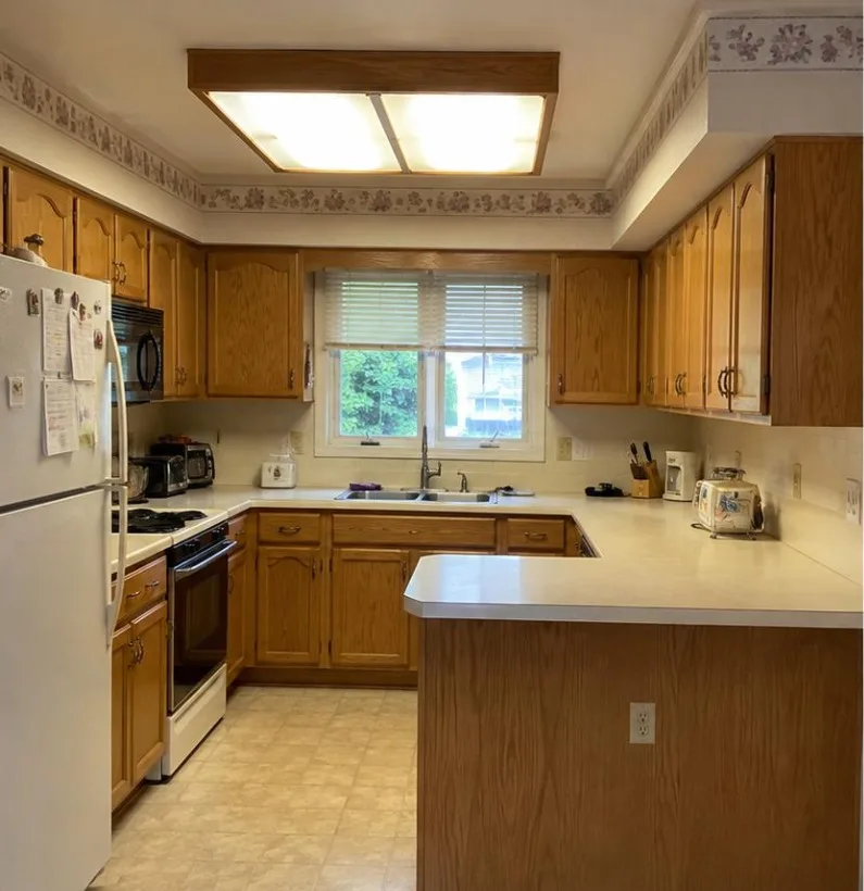 Before — Before and after kitchen transformation example